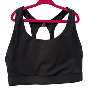 NWOT Athleta Black Ultimate Ease Bra A-C Medium Support Racer Back Workout/Run-S